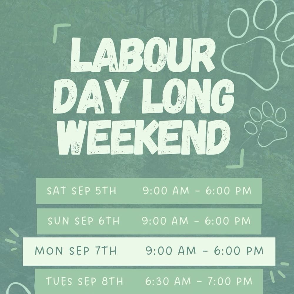 Our opening hours for the long weekend coming up!
